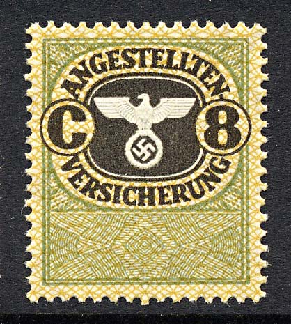 Nazi Employee Insurance Revenue Stamp C-8